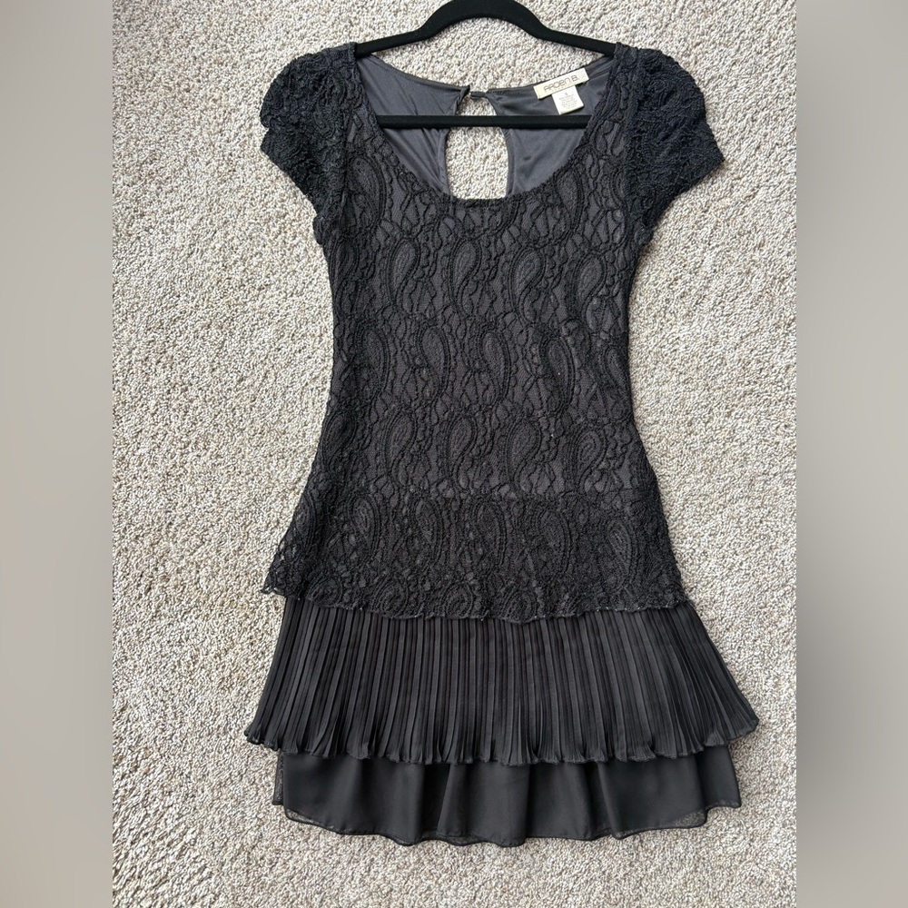 Arden B Black Textured Top